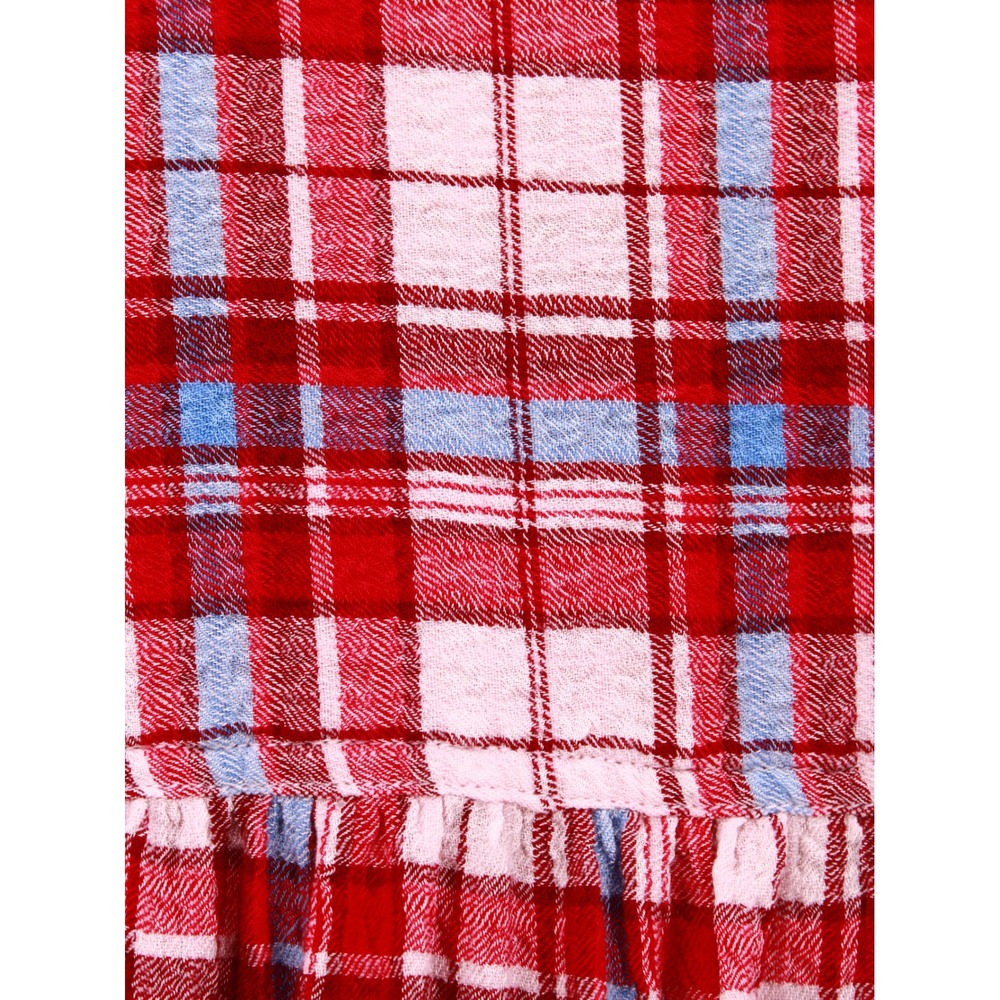 Pilcro Hadley Plaid Shirt Medium Button Down Long Sleeve Relaxed Fit Red Blue - Picture 7 of 12